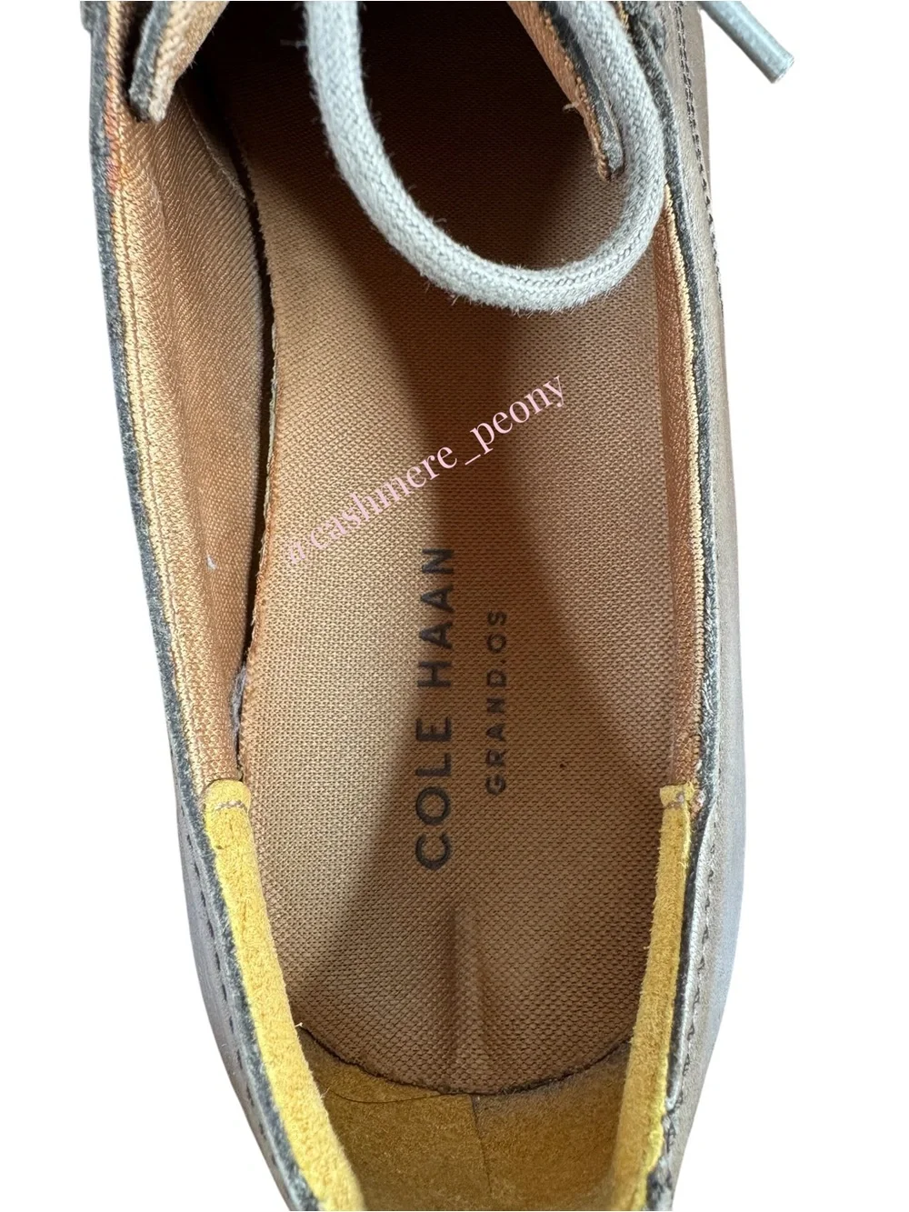 Cole Haan Mens Great Jones Plain Smoke Brown Leather Strap Oxford Size 12